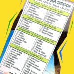 Cardápio da cor amarela, branca e verde da Tapiocaria Nordeste Capixaba publicada no Facebook da empresa.